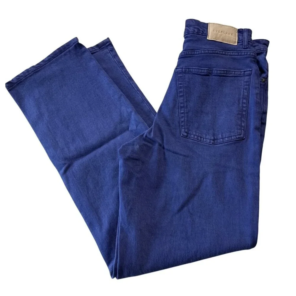 Everlane Way-High Jeans~Size 25 TALL~Blue Straight Leg High Rise Denim NWT L1 44